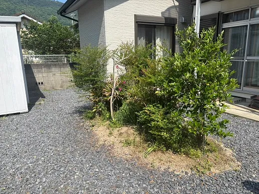 砂利敷き 施工前