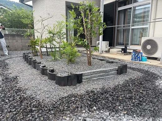 砂利敷き 施工後